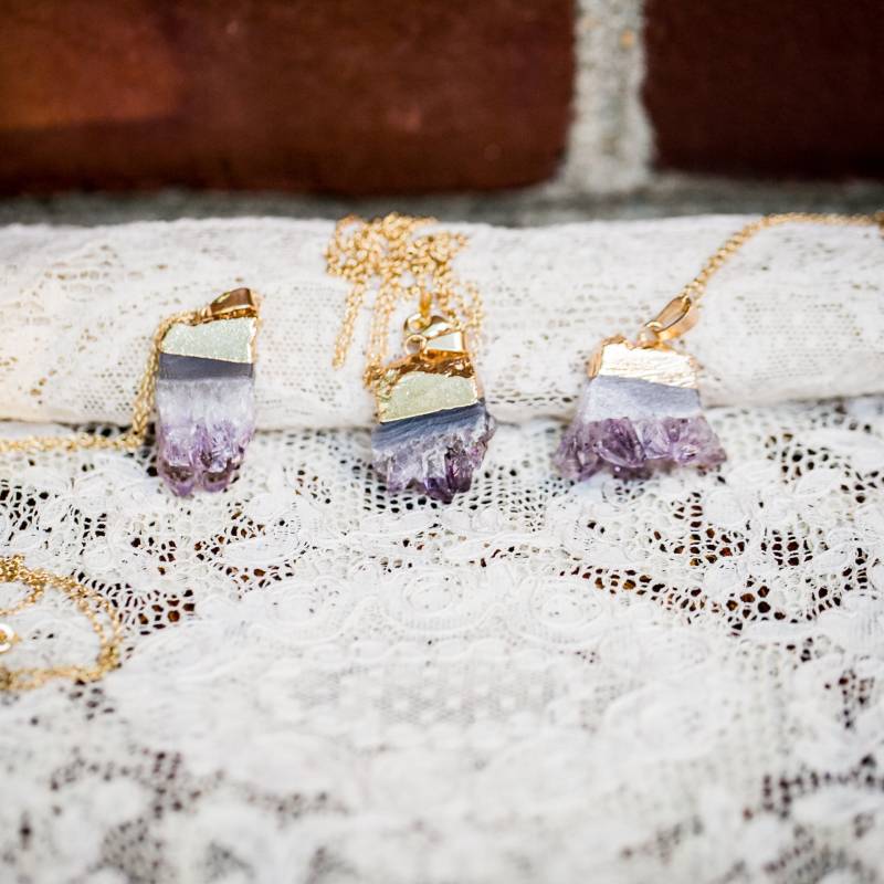 Amethyst Geode Halskette von AdornedbyAisha