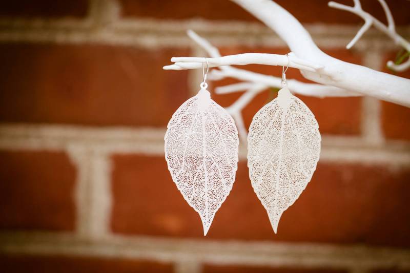 Echtes Blatt Laser Ohrringe | The Abey Ohrringe von AdornedbyAisha