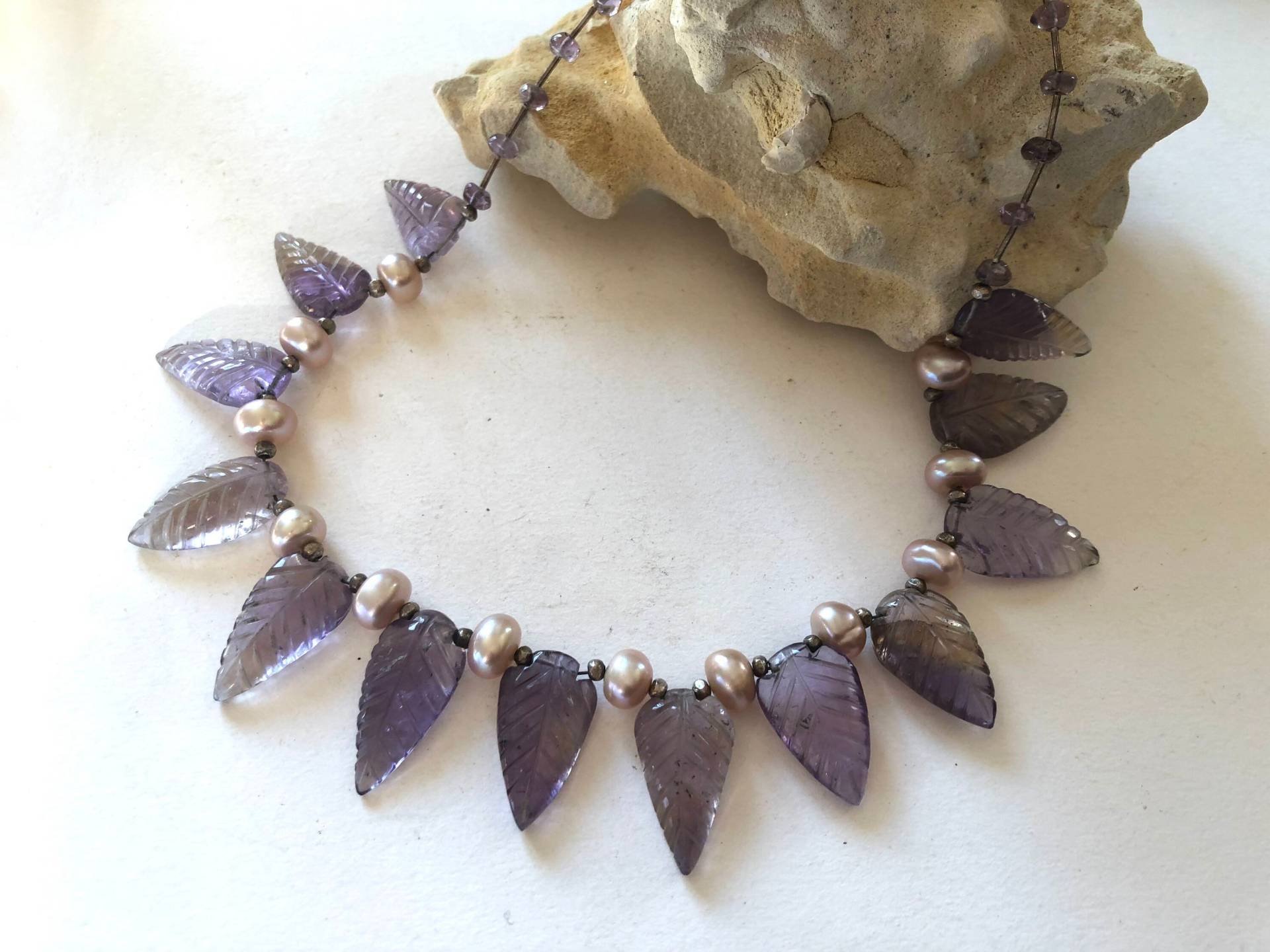 Feuilles D'amétrine, Perles D'eau Douce Und De L'argent Sterling Feuilles D'amétrine, Perles D'eau Douce Und De L'argent Sterling von AdornmentsToAdore