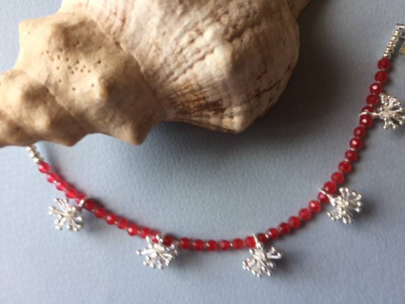 Magnifique Armband Rubis Mit Brezelnen Und Silber D'origine von AdornmentsToAdore