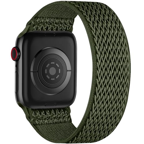 Adorve Kompatibel mit Apple Watch-Armbändern, 40 mm, 38 mm, 41 mm, 42 mm, 44 mm, 45 mm, 49 mm, für Damen und Herren, dehnbares Solo-Loop-Nylon, elastisch, Sport-Solace-Armbänder für iWatch-Bänder von Adorve