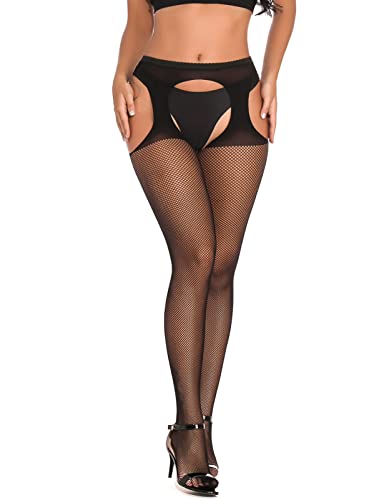 Adove Sexy Strapsstrümpfe Schwarz Für Damen Strapse Mit Strümpfe Und Halter von Adove