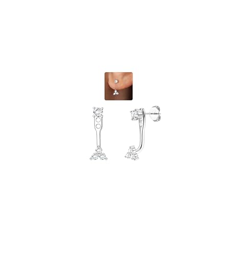 ADRAMATA Sterling Silber Ohrring für Damen | Front & Back Stecker Ohrring-Jackets von Adramata