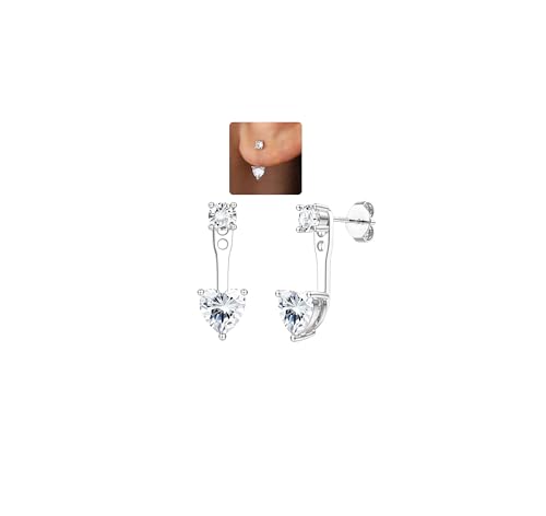 ADRAMATA Sterling Silber Ohrring für Damen | Front & Back Stecker Ohrring-Jackets von Adramata