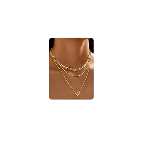 Adramata 3 Pcs Halsketten für Frauen Stackable Choker Halskette Einstellbare Geschichteten Halsketten Set von Adramata