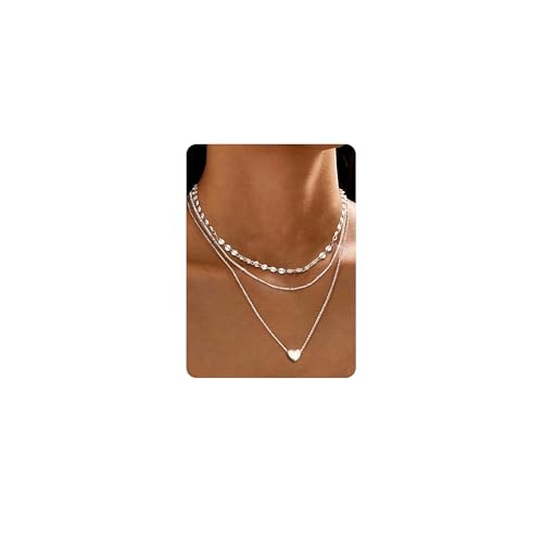 Adramata 3 Pcs Halsketten für Frauen Stackable Choker Halskette Einstellbare Geschichteten Halsketten Set von Adramata