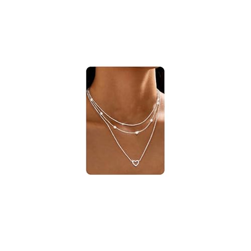 Adramata 3 Pcs Halsketten für Frauen Stackable Choker Halskette Einstellbare Geschichteten Halsketten Set von Adramata