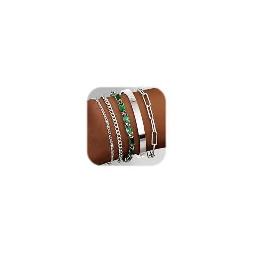 Adramata 5Pcs Armband Damen 14K Vergoldet Armbander Edelstahl Ketten Armbänder Set Twist Schlange Armkette Damen Verstellbar Armband Set Armreif Armband Silber Rosegold Gold Armband für Damen Frauen Adramata 5Pcs Armband Damen 14K Vergoldet Armbander Edelstahl Ketten Armbänder Set Twist Schlange Armkette Damen Verstellbar Armband Set Armreif Armband Silber Rosegold Gold Armband für Damen Frauen von Adramata