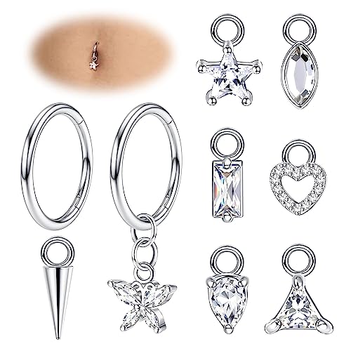 Adramata 14G Bauchnabelpiercing Chirurgenstahl Herz Schmetterling Bauchnabelpiercing Hängend Ohr Piercing Set Piercing Bauchnabel Silber Gold Bauchnabelpiercing Ring Körper Piercing Schmuck Adramata 14G Bauchnabelpiercing Chirurgenstahl Herz Schmetterling Bauchnabelpiercing Hängend Ohr Piercing Set Piercing Bauchnabel Silber Gold Bauchnabelpiercing Ring Körper Piercing Schmuck von Adramata