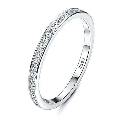 Adramata 925 Sterling Silber Ringe für Frauen, 925 Sterling Silber Verlobungsring Promise Ring, Jahrestag Schmuck für Sie, Ringgröße 49 (15.6)-62 (19.7),6 von Adramata