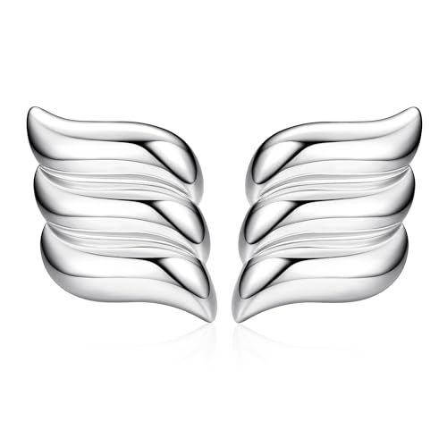 Adramata Gold Chunky Ohrringe für Damen 18K Vergoldete Hypoallergen Tropfen Ohrringe, Gold/Silber von Adramata