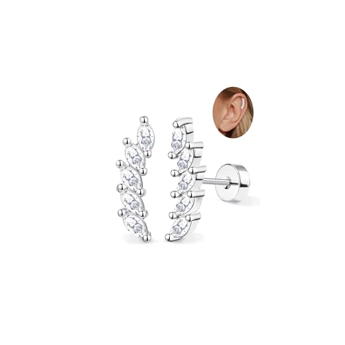 Adramata 2Pcs Helix Piercings Chirurgenstahl Ohrringe für Damen 16G Tragus Piercing Innengewinde Knorpel Ohrringe Ohrstecker Hypoallergen Piercing Ohr Tragus Conch Helix Piercing Gold Silber Adramata 2Pcs Helix Piercings Chirurgenstahl Ohrringe für Damen 16G Tragus Piercing Innengewinde Knorpel Ohrringe Ohrstecker Hypoallergen Piercing Ohr Tragus Conch Helix Piercing Gold Silber von Adramata