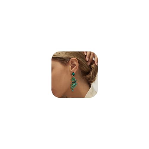 Adramata Hängend Strass Ohrringe für Damen - Hochzeit Lang Statement Boho Kristall Teardrop Braut Tropfen Brautjungfern Brautschmuck Geschenke für Frauen, A Adramata Hängend Strass Ohrringe für Damen - Hochzeit Lang Statement Boho Kristall Teardrop Braut Tropfen Brautjungfern Brautschmuck Geschenke für Frauen, A von Adramata