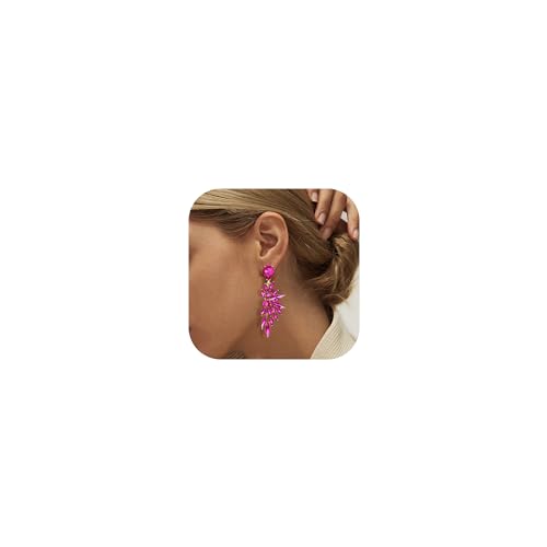 Adramata Hängend Strass Ohrringe für Damen - Hochzeit Lang Statement Boho Kristall Teardrop Braut Tropfen Brautjungfern Brautschmuck Geschenke für Frauen, C Adramata Hängend Strass Ohrringe für Damen - Hochzeit Lang Statement Boho Kristall Teardrop Braut Tropfen Brautjungfern Brautschmuck Geschenke für Frauen, C von Adramata