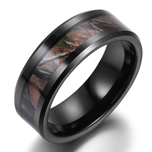 Adreamz 8 mm Wolframkarbid-Jagdring für Herren, echter Baum und Outdoor, Camouflage, Ehering, Metall, Kein Edelstein Adreamz 8 mm Wolframkarbid-Jagdring für Herren, echter Baum und Outdoor, Camouflage, Ehering, Metall, Kein Edelstein von Adreamz