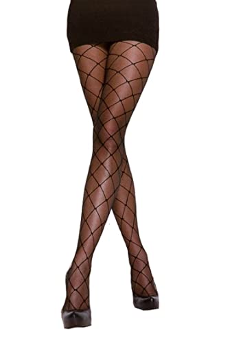 Adrian Gemusterte Strumpfhose mit Mesh-Effekt 20 den. – Schwarz – Gr. 2 von Adrian