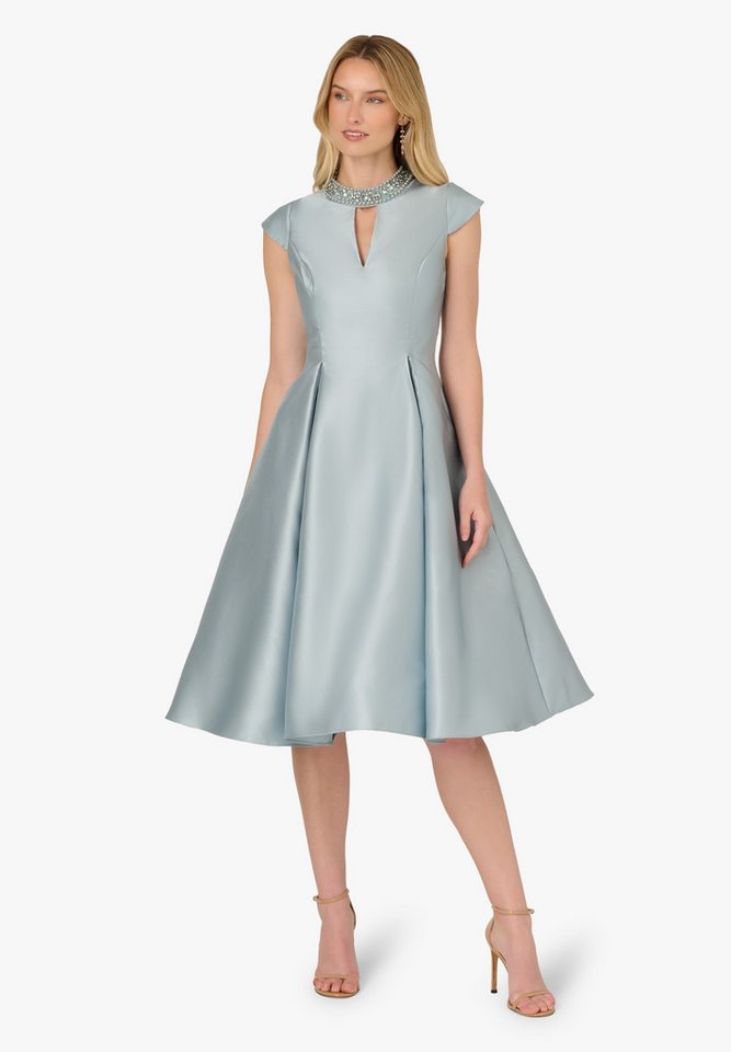 Adrianna Papell Abendkleid Key Hole Mikado Midi Dress Klassisch, Mikado, Fit-and-Flare von Adrianna Papell