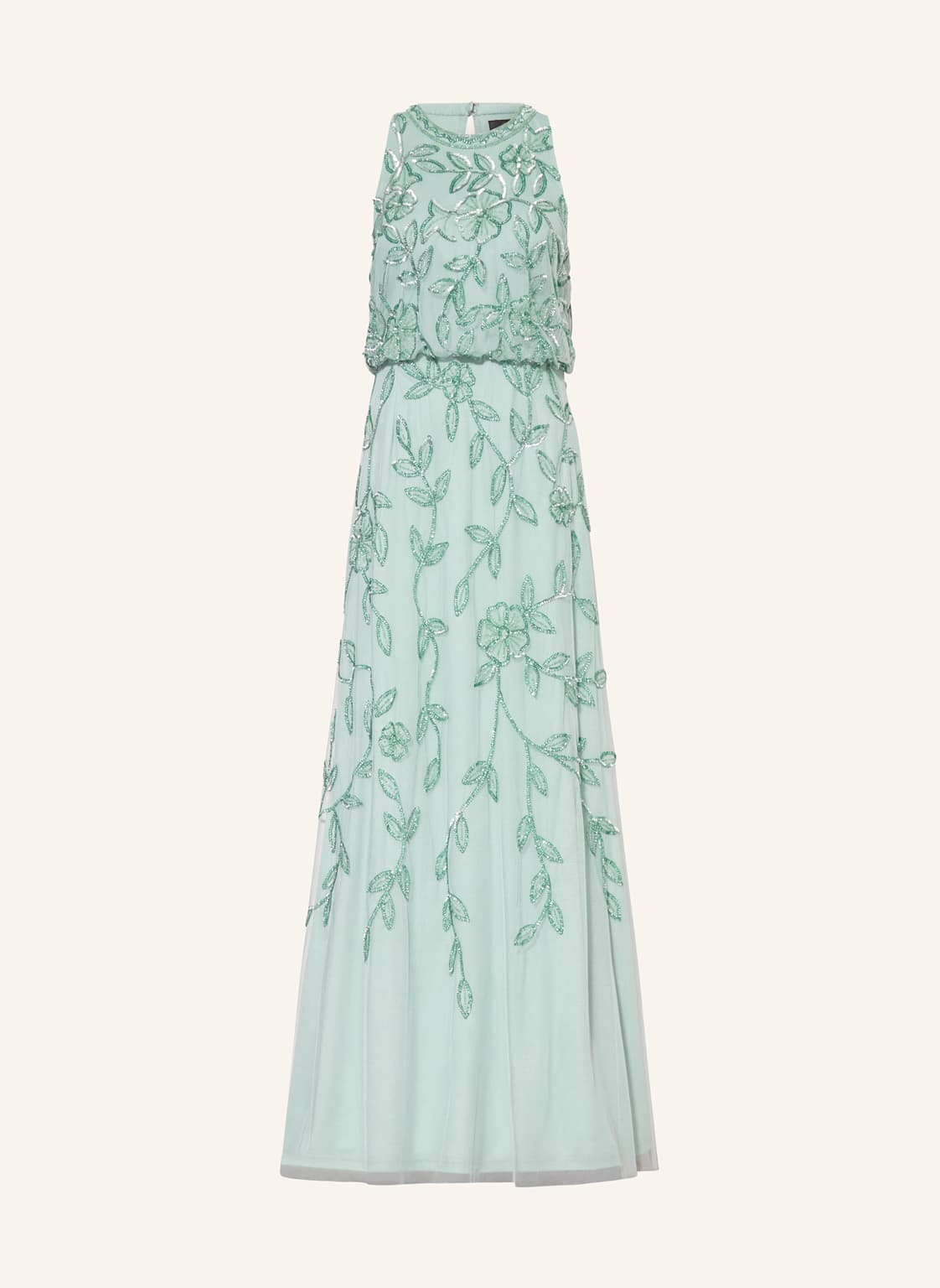 Adrianna Papell Abendkleid Mit Pailletten Und Schmuckperlen blau von Adrianna Papell