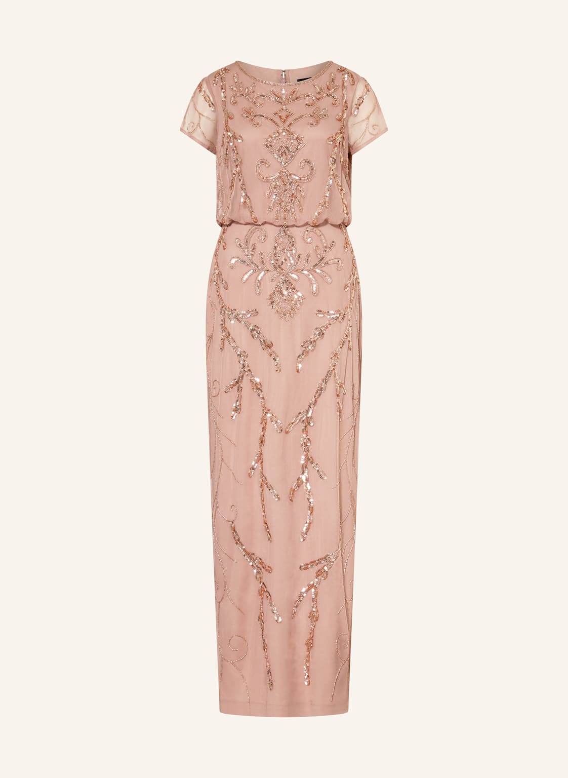 Adrianna Papell Abendkleid Mit Pailletten Und Schmuckperlen rosegold von Adrianna Papell