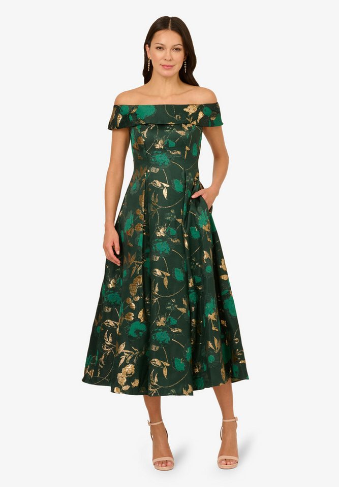 Adrianna Papell Abendkleid Off Shoulder Midi Dress Tailliert, figurbetont, elegant von Adrianna Papell