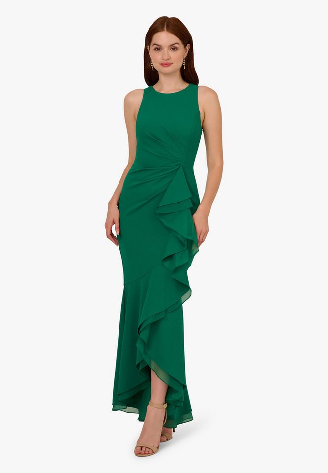 Adrianna Papell Abendkleid Ruffle Crepe Halter Gown Elegant, modern, stilvoll von Adrianna Papell