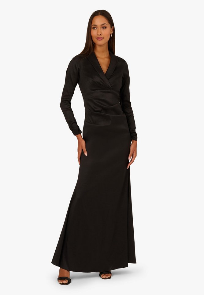 Adrianna Papell Abendkleid Stretch Taffeta Tuxedo Dress Elegantes, elastisches Taft-Smokingkleid von Adrianna Papell