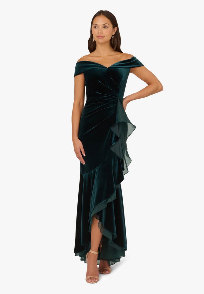 Adrianna Papell Abendkleid Velvet Off The Shoulder Gown Tailliert, figurbetont, elegant von Adrianna Papell