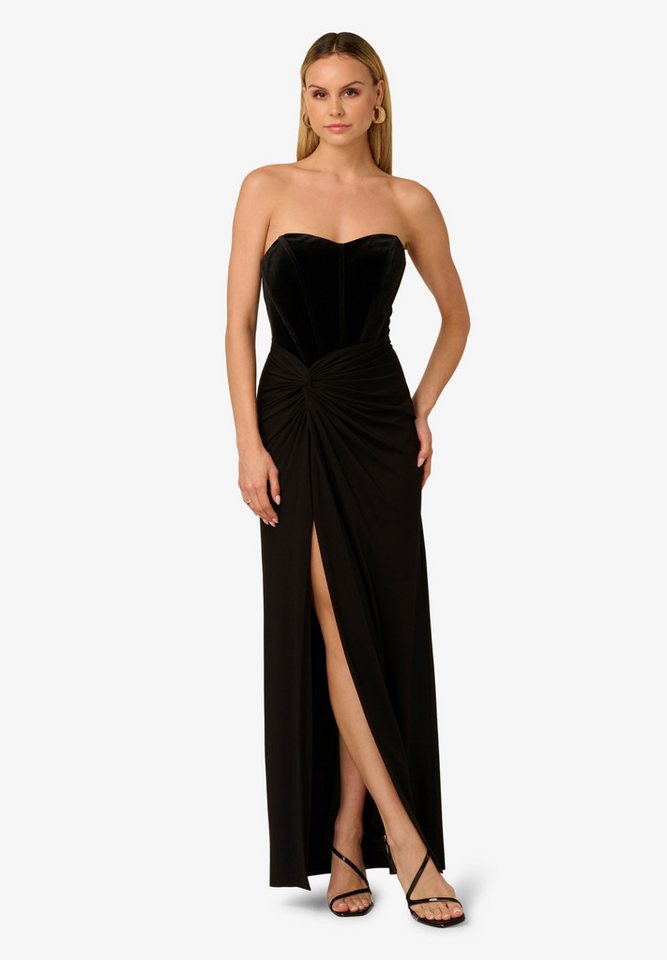 Adrianna Papell Abendkleid Velvet and Jersey Long Dress Elegant, modern, stilvoll von Adrianna Papell