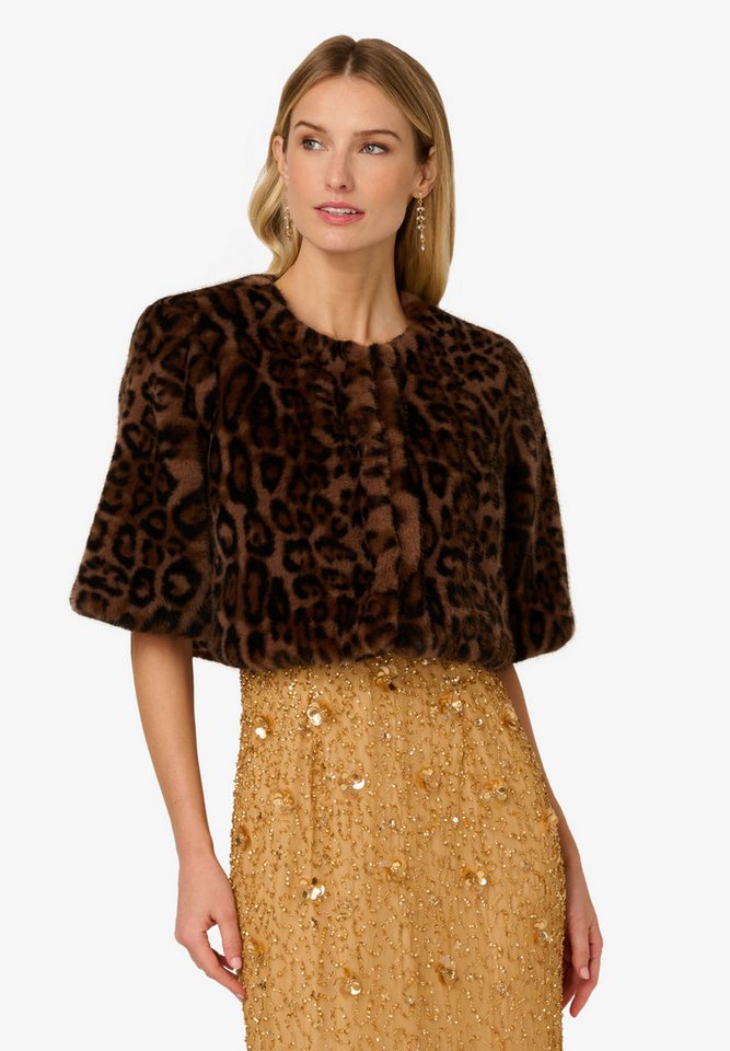 Adrianna Papell Bolero Animal Faux Fur Coverup Modern, frech, stilvoll von Adrianna Papell