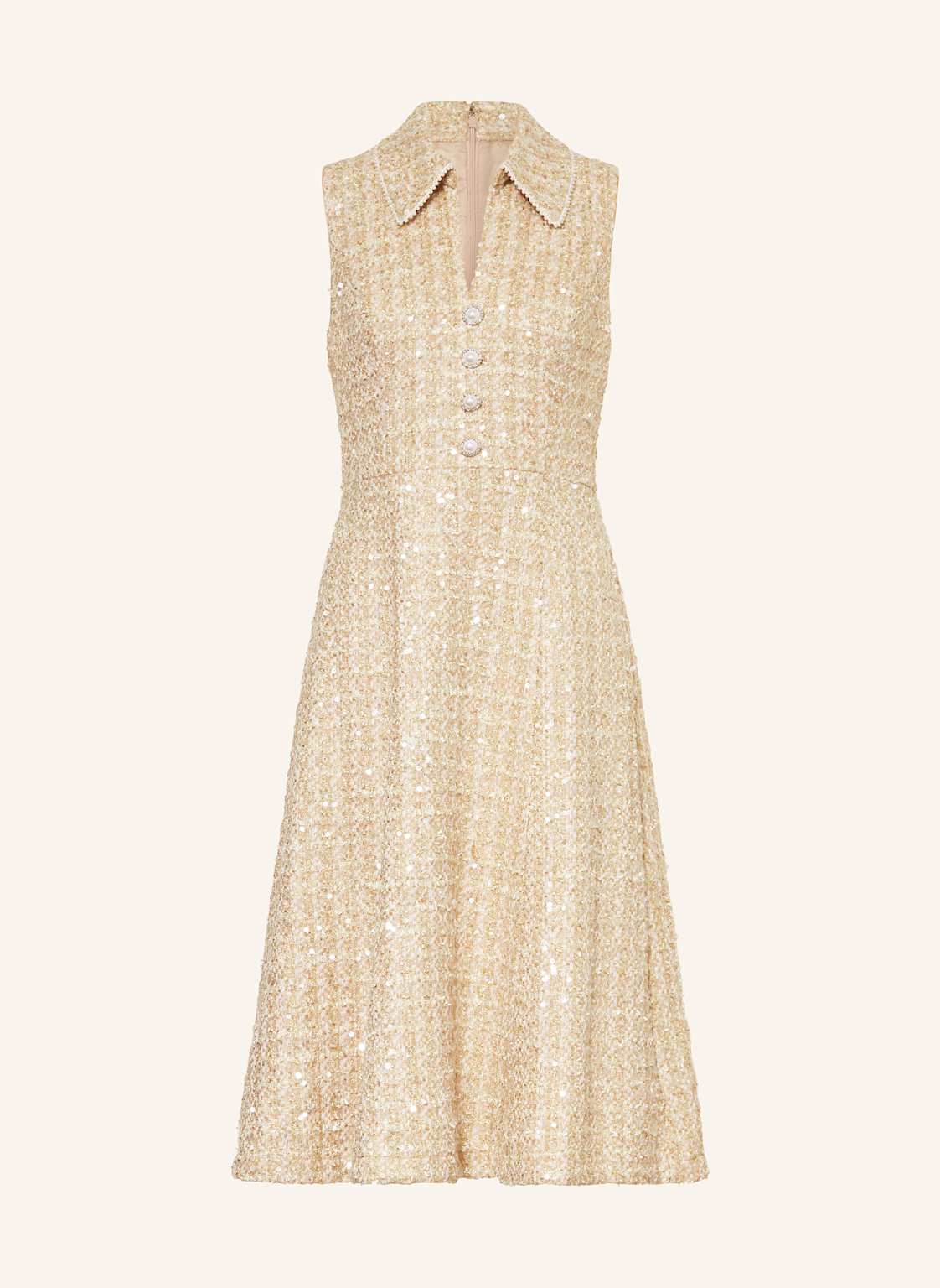 Adrianna Papell Cocktailkleid Mit Glitzergarn Und Pailletten beige von Adrianna Papell