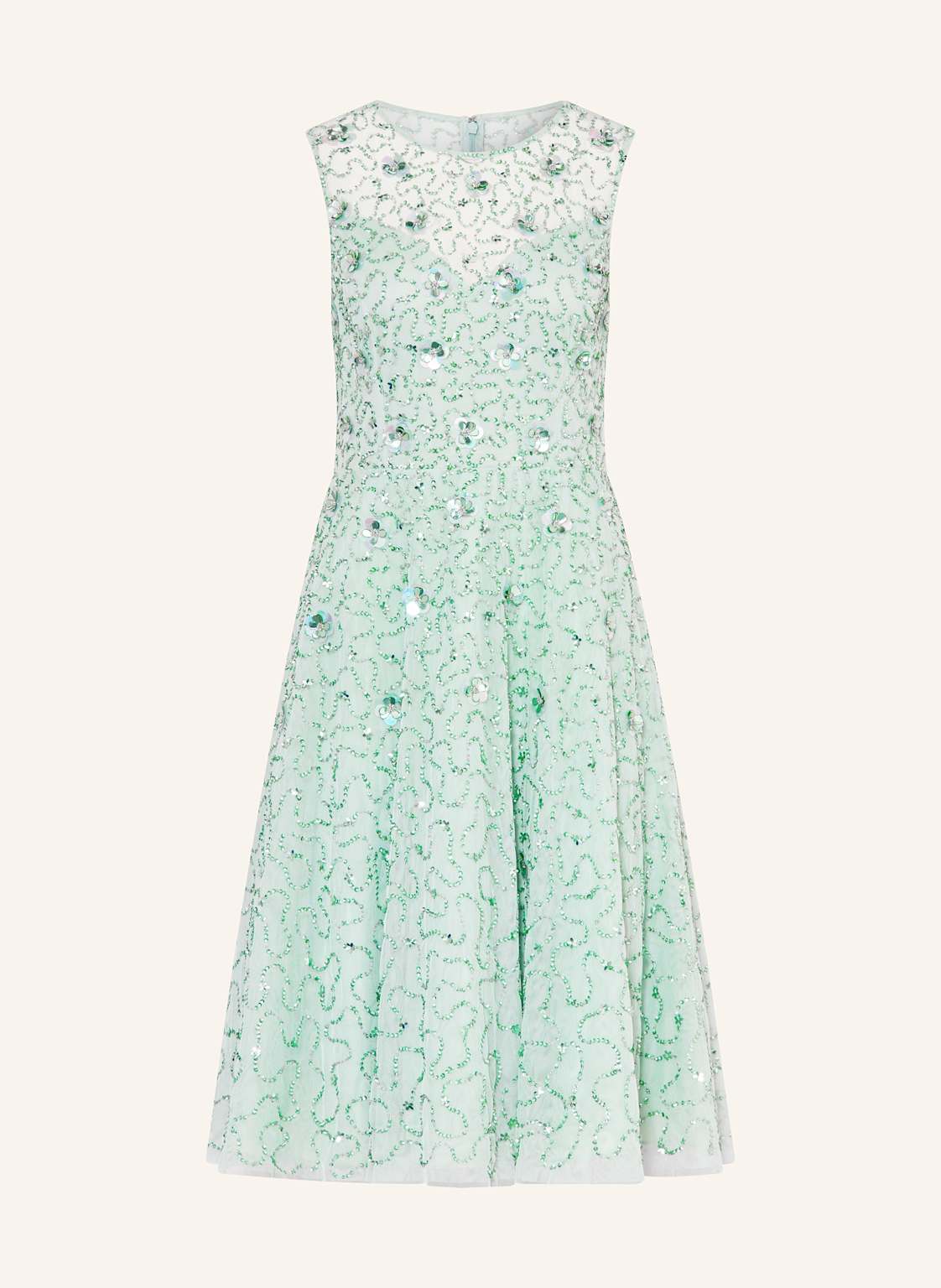 Adrianna Papell Cocktailkleid Mit Schmucksteinen Und Pailletten gruen von Adrianna Papell