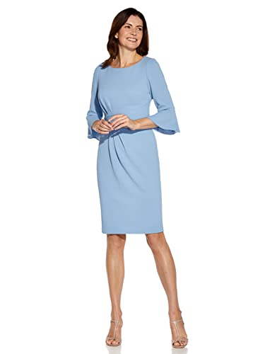 Adrianna Papell Damen Knit Drapiertes Etuikleid Kleid, Rio Blue, 40 von Adrianna Papell