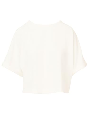 Adrianna Papell - Damen - Kurzärmeliges Strick-Top - Crew Neck Short Sleeve Dolman Boxy Rib Knit Crop Top - Casual, Basic, Abendessen, Arbeit von Adrianna Papell