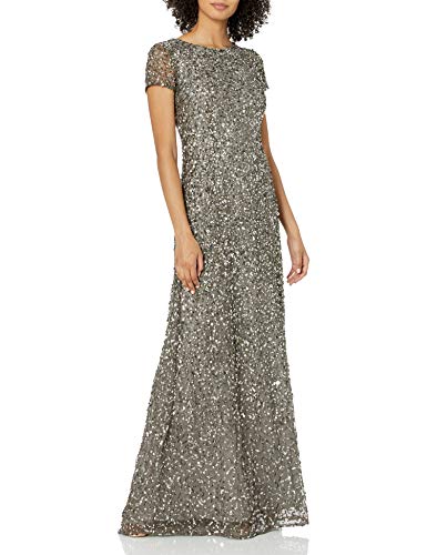 Adrianna Papell Damen Kurzarm Paillettenkleid, Lead, 44 Adrianna Papell Damen Kurzarm Paillettenkleid, Lead, 44 von Adrianna Papell