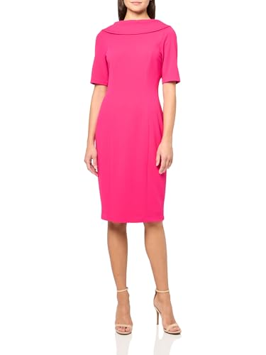 Adrianna Papell Damen Roll Neck Sheath with V Back Kleid, Geranium, 40 Adrianna Papell Damen Roll Neck Sheath with V Back Kleid, Geranium, 40 von Adrianna Papell