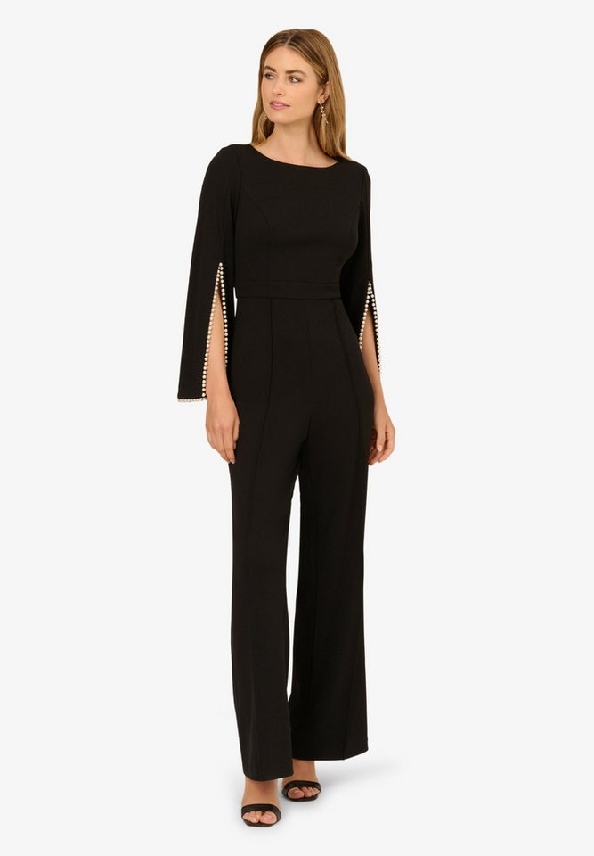 Adrianna Papell Jumpsuit Split Sleeve Crepe Jumpsuit Glamourös, schimmernd, stilvoll von Adrianna Papell