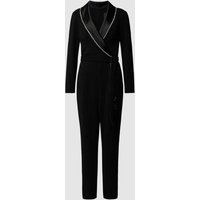 Adrianna Papell Jumpsuit mit Stoffgürtel in Black, Größe 36 von Adrianna Papell