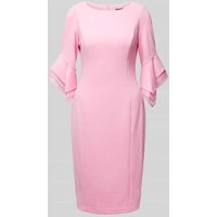 Adrianna Papell Knielanges Cocktailkleid mit Trompetenärmeln in Pink, Größe 44 Adrianna Papell Knielanges Cocktailkleid mit Trompetenärmeln in Pink, Größe 44 von Adrianna Papell