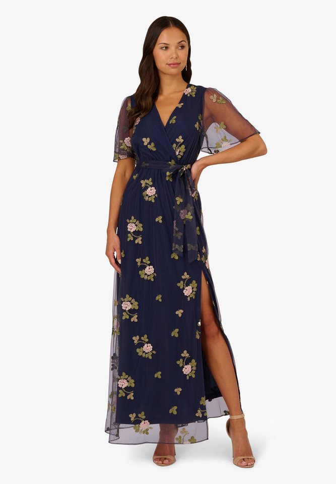 Adrianna Papell Maxikleid Embroidered Flutter Dress Tailliert, figurbetont, elegant von Adrianna Papell