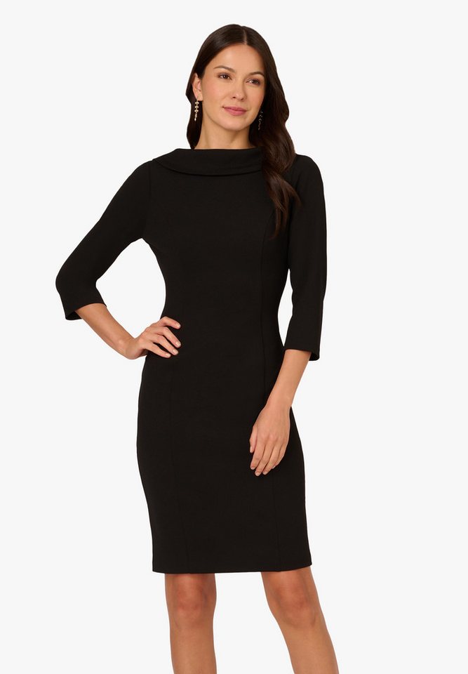 Adrianna Papell Midikleid Rolled Neck Crepe Midi Dress Modern, klassisch, stilvoll von Adrianna Papell