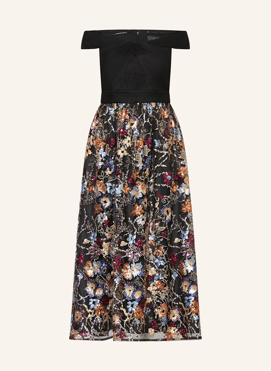 Adrianna Papell Off-Shoulder-Abendkleid Mit Pailletten schwarz von Adrianna Papell