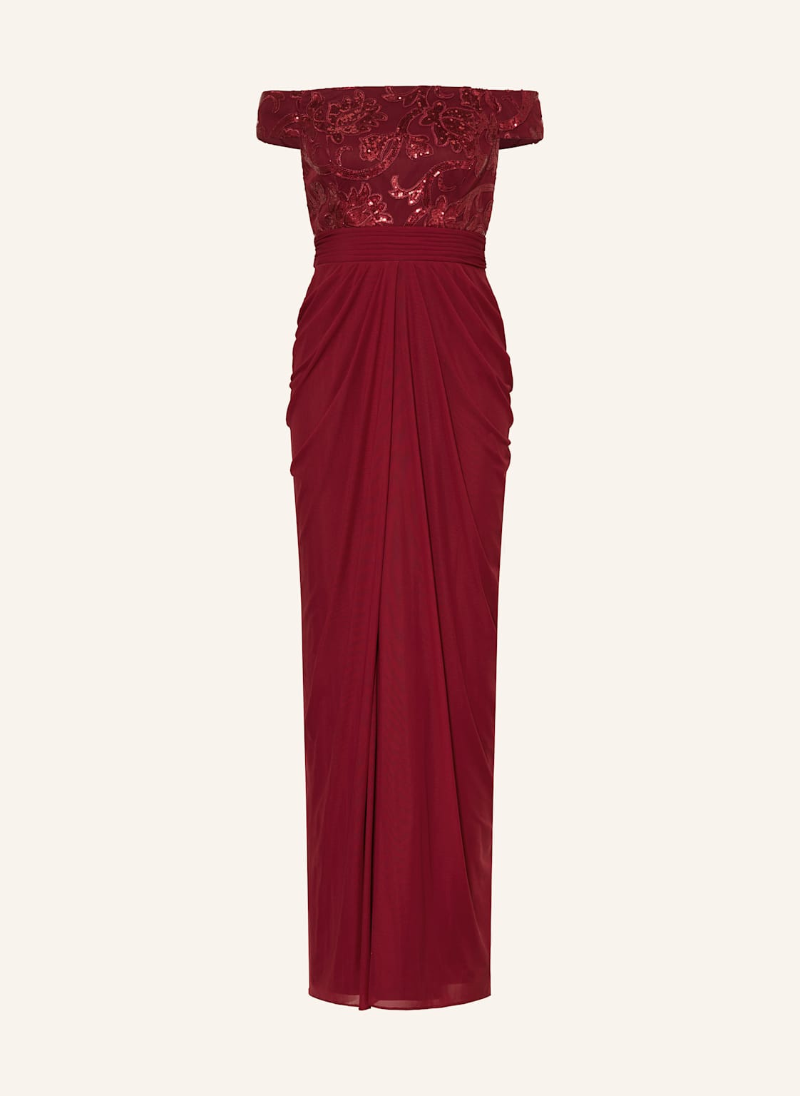 Adrianna Papell Off-Shoulder-Kleid Mit Pailletten rot von Adrianna Papell