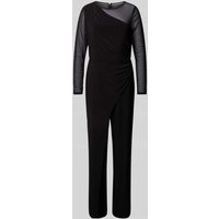 Adrianna Papell Semitransparenter Jumpsuit mit Rundhalsausschnitt in Black, Größe 42 Adrianna Papell Semitransparenter Jumpsuit mit Rundhalsausschnitt in Black, Größe 42 von Adrianna Papell
