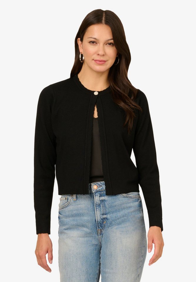 Adrianna Papell Strickjacke Long Sleeve Crew Neck One Button Closure Cardigan Sweater Edel, elegant, zeitlos von Adrianna Papell
