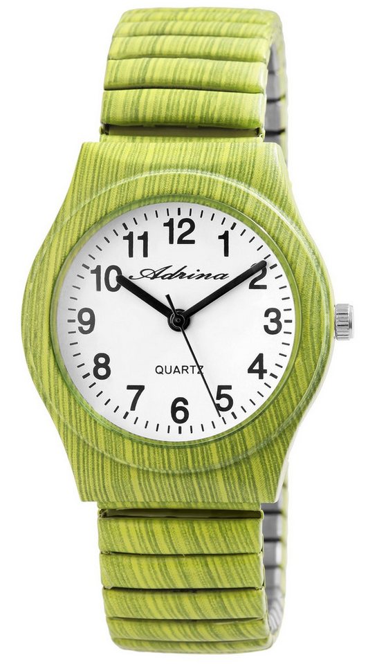 Adrina Quarzuhr Colores Adrina Damenarmbanduhr mit Edelstahlzugband, Ø 34 mm von Adrina
