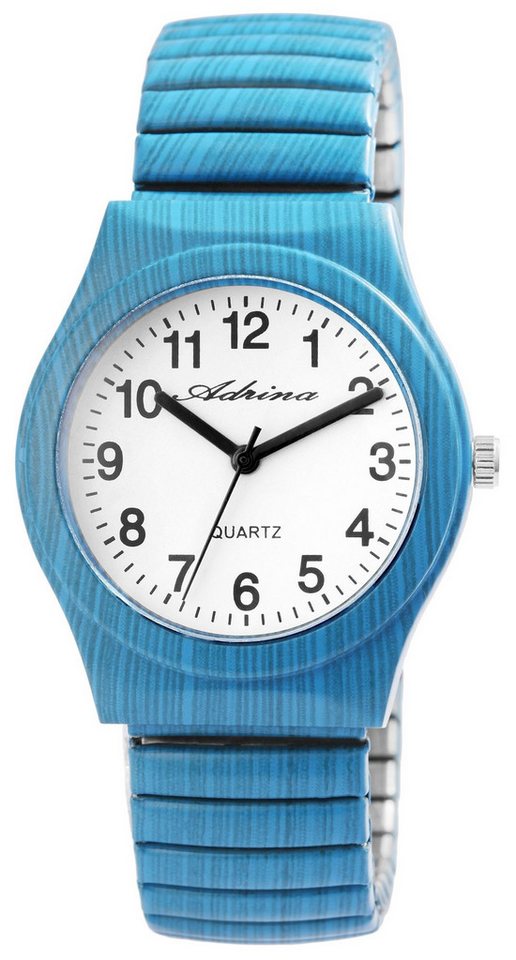 Adrina Quarzuhr Colores Adrina Damenarmbanduhr mit Edelstahlzugband, Ø 34 mm von Adrina