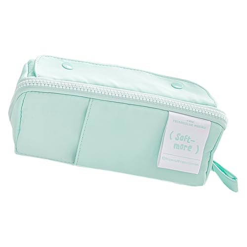 Mehrzweck-Federmäppchen mit mehreren Fächern, großes Fassungsvermögen, ausziehbare Stiftebeutel für Damen, Mädchen, Studenten, Erwachsene, mint von Adrosstoller