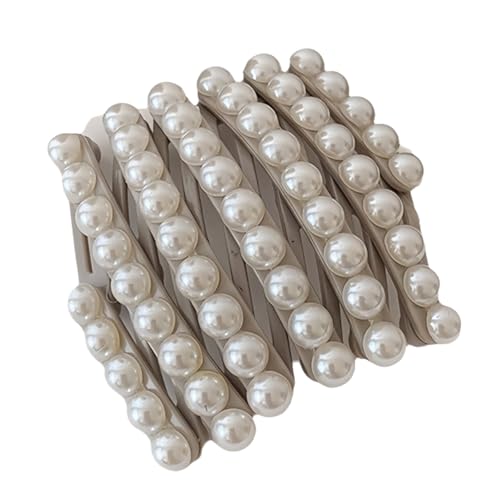 Mehrzweck-Haarschmuck mit Perlen verziert, einfach anzupassen und zu verwenden, Haar-Accessoire für stilvolle Looks, tägliche Freizeitkleidung, wie beschrieben von Adrosstoller