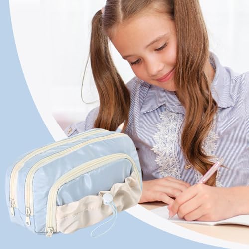 Adsfvs Ästhetisches Federmäppchen,Schulbedarf Beutel Mit Kordelzug | Großes Wasserdichtes Organizer Für Schulbedarf Jugendliche Mädchen von Adsfvs