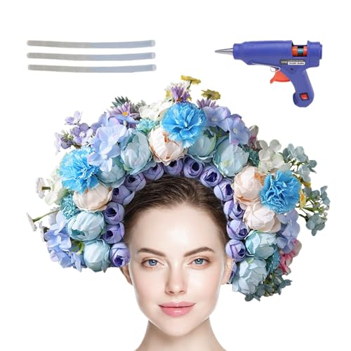 Adsfvs Blumen-Stirnbänder für Damen, Blumen-Kronen-Stirnband, Brautblumenkrone, Blumenkrone für Frauen und Mädchen, Blumen-Stirnband-Herstellungsset, Braut-Brautjungfern-Hochzeits-Kopfschmuck Adsfvs Blumen-Stirnbänder für Damen, Blumen-Kronen-Stirnband, Brautblumenkrone, Blumenkrone für Frauen und Mädchen, Blumen-Stirnband-Herstellungsset, Braut-Brautjungfern-Hochzeits-Kopfschmuck von Adsfvs